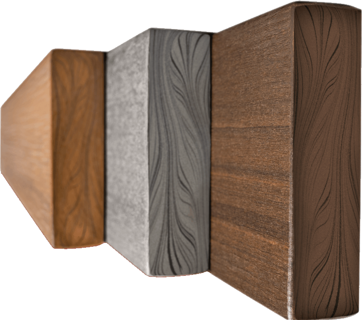 Tangent recycled poly lumber woodgrain