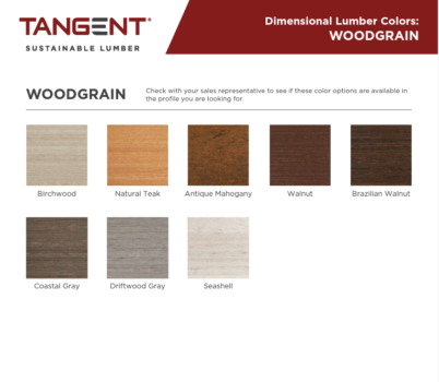 dimensional lumber colors woodgrain swatch